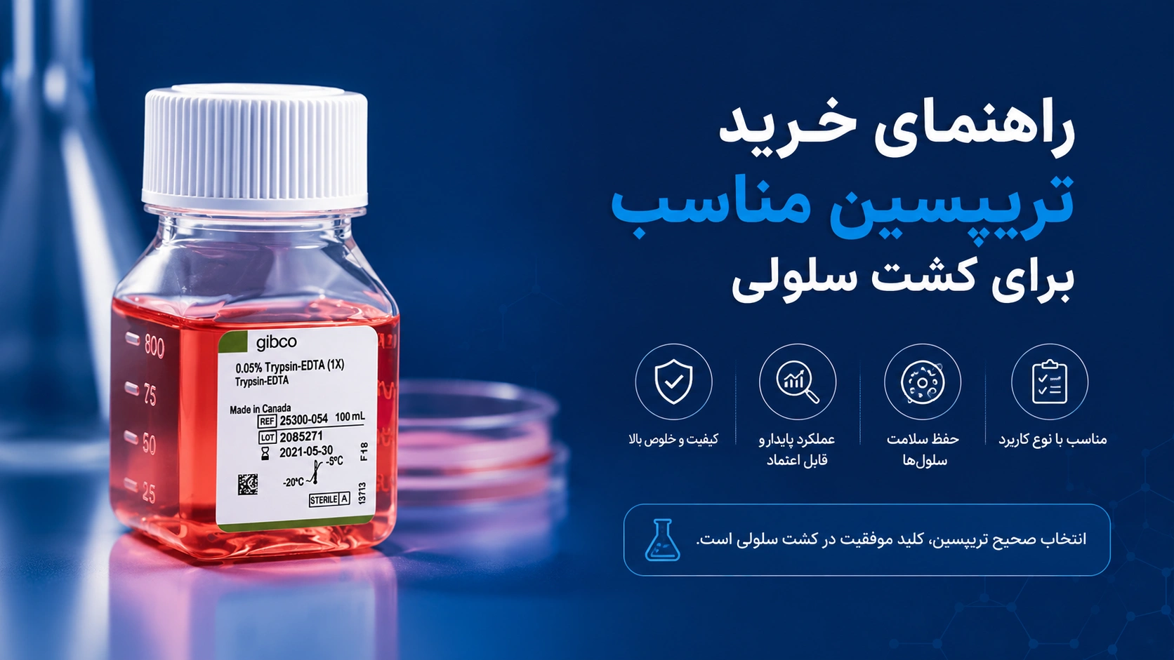 راهنمای خرید تریپسین مناسب برای کشت سلولی